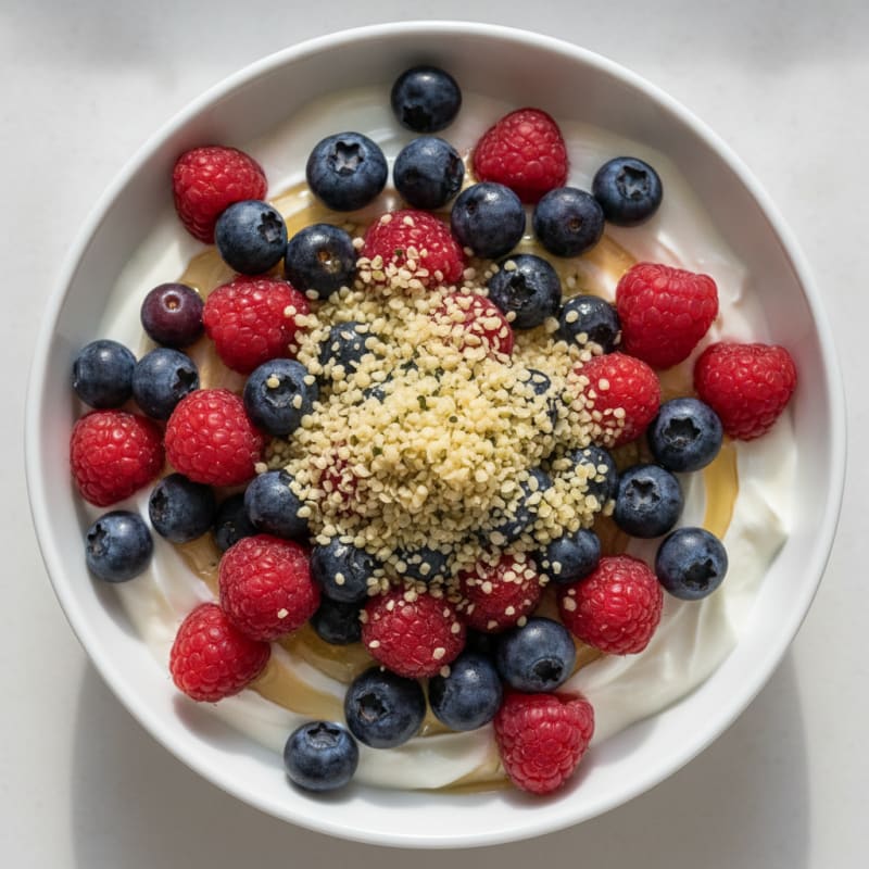 Silky Greek Yogurt Protein Parfait with Berries