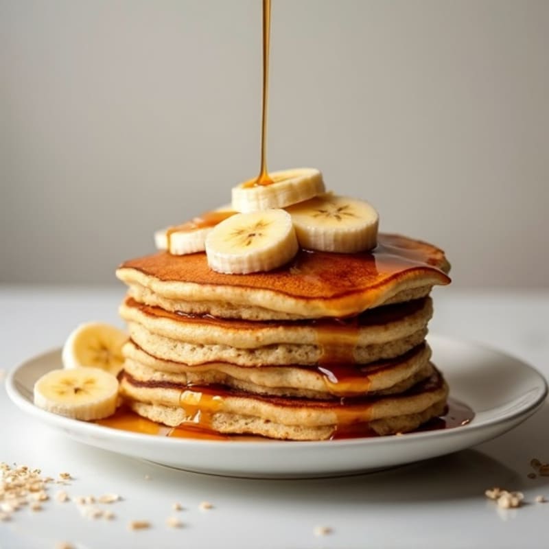Protein-Packed Caramelized Banana Oat Pancakes