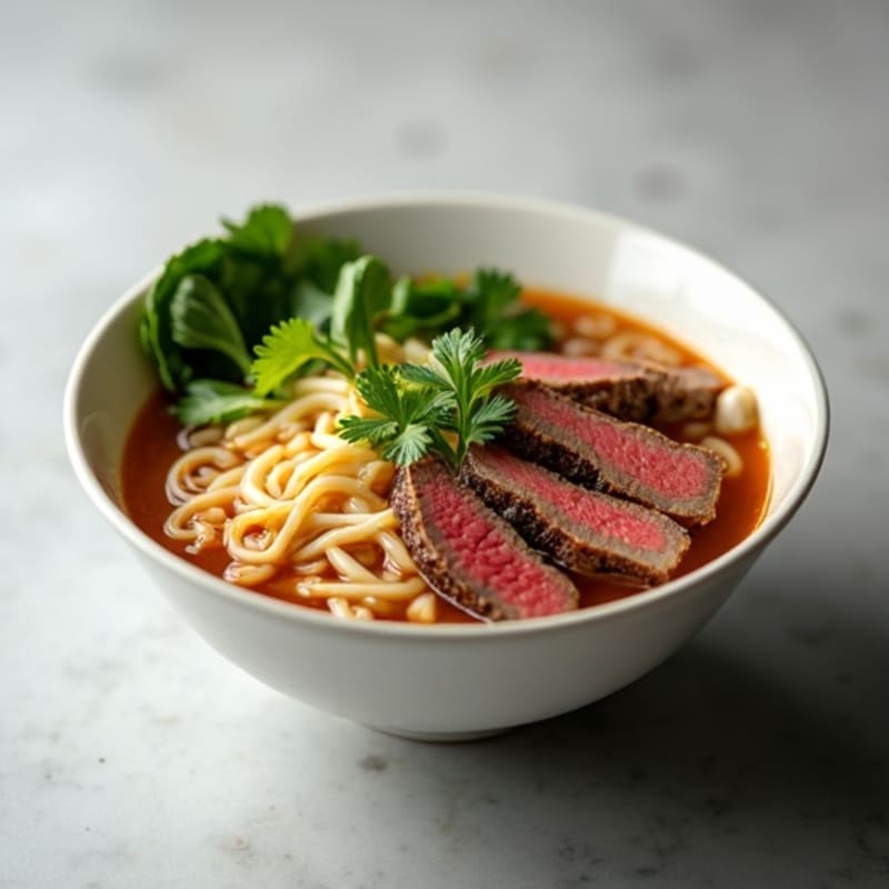 Ginger-Lemongrass Beef Bone Broth Noodle Bowl