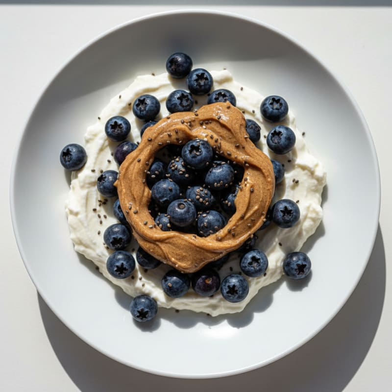 Creamy Greek Yogurt Protein Bowl with Almond Butter and Berries