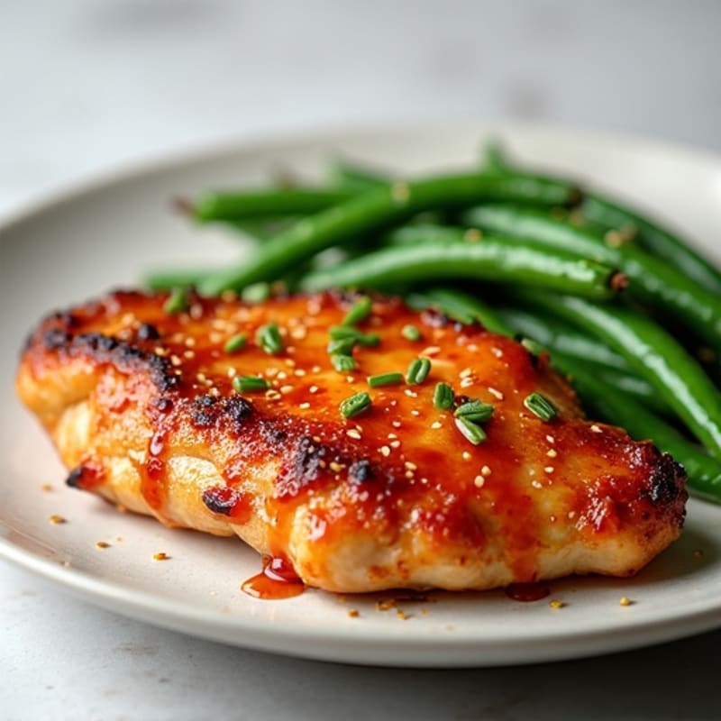 Crispy Teriyaki Chicken with Roasted Green Beans