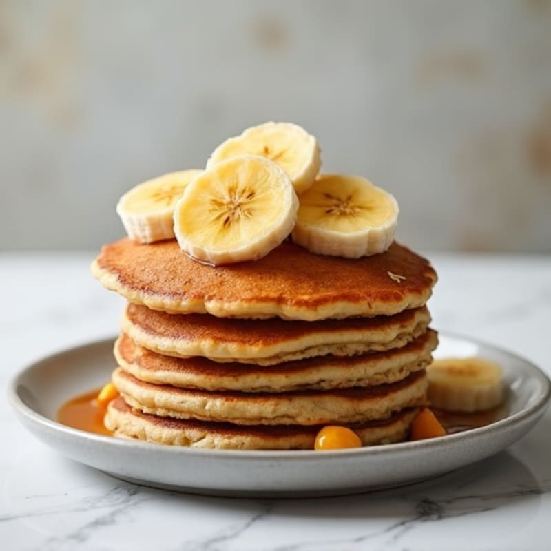 Protein Pancakes with Warm Caramelized Bananas