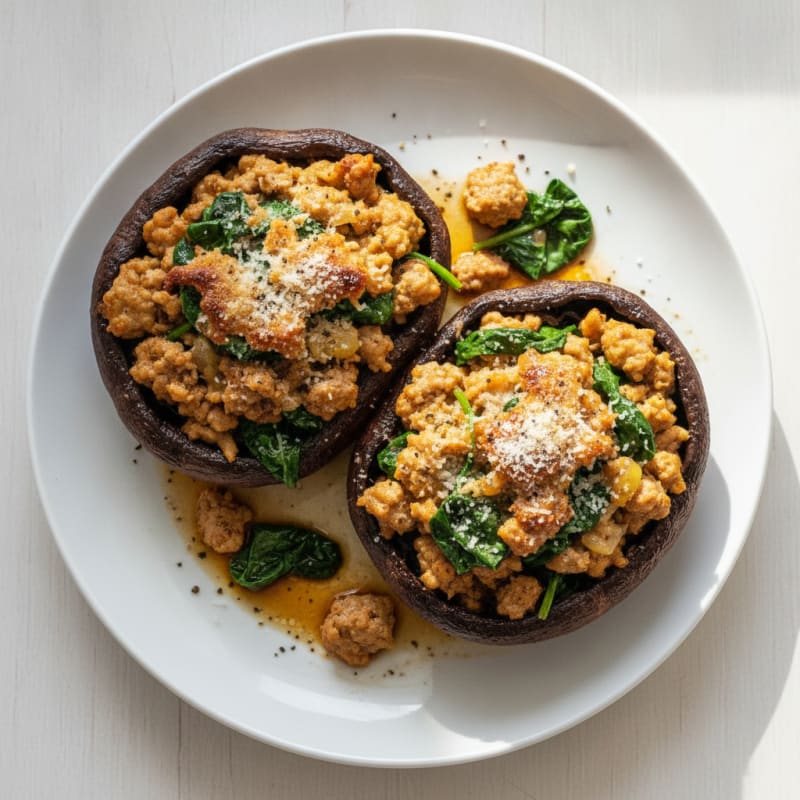 Herb-Stuffed Portobello Mushrooms