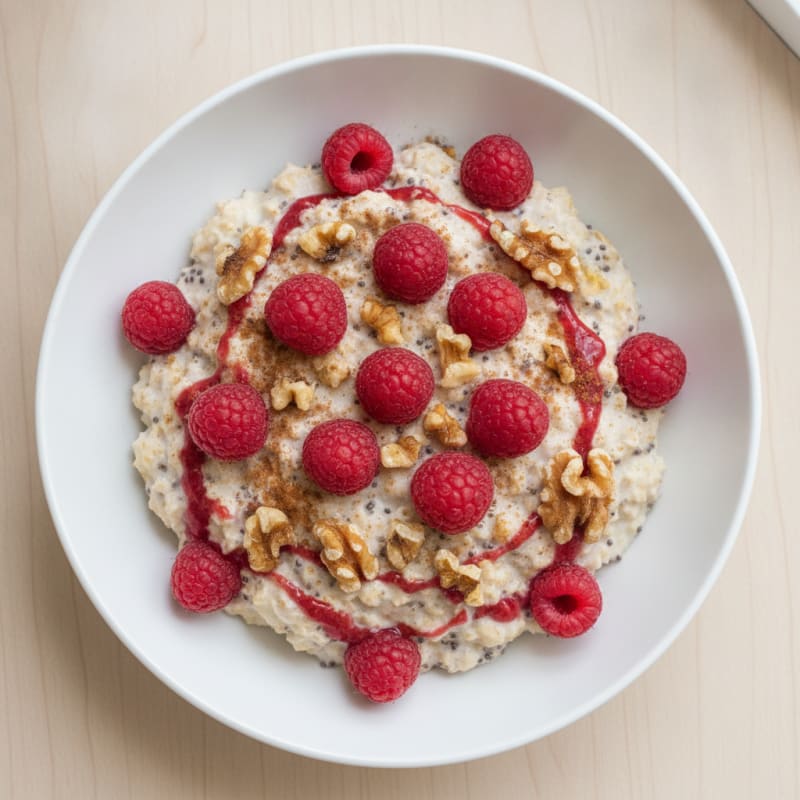Raspberry Vanilla Chia Overnight Oats
