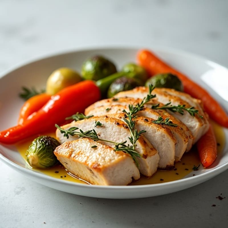Herb-Roasted Turkey Breast with Crispy Roasted Vegetables