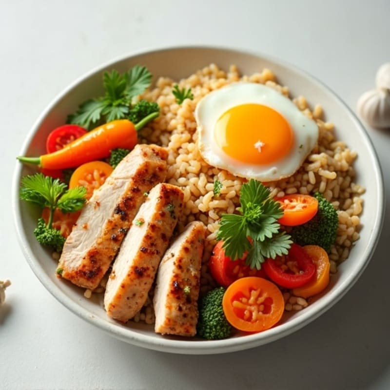 Healthy Chicken and Veggie Fried Rice