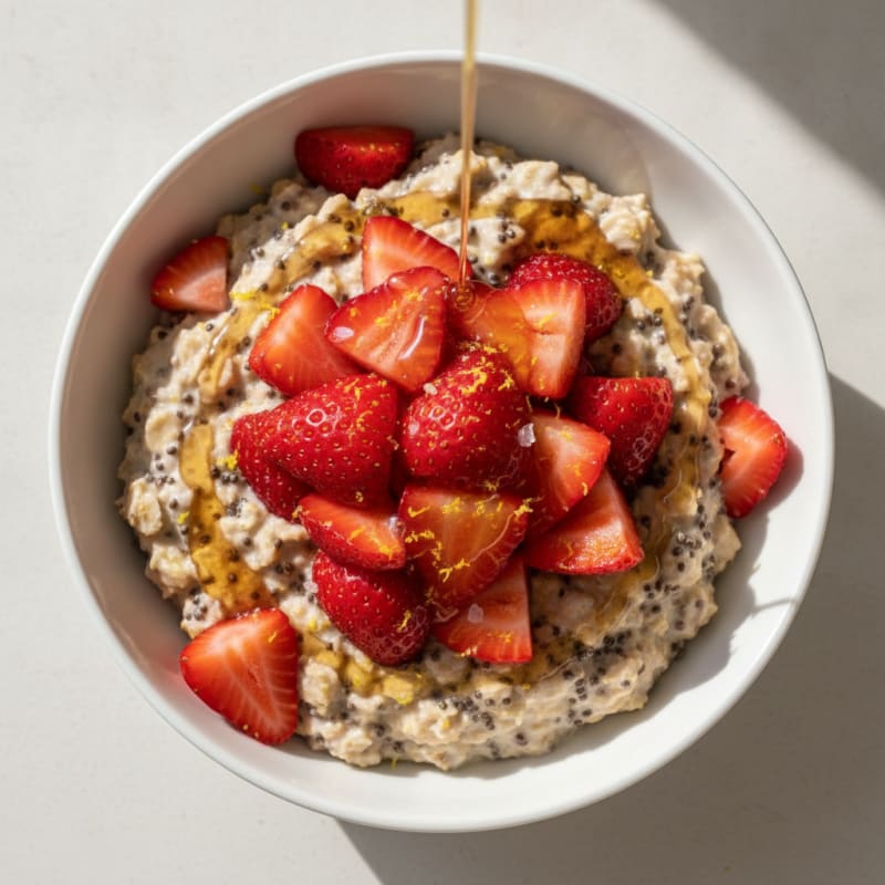 Strawberry Shortcake Overnight Oats