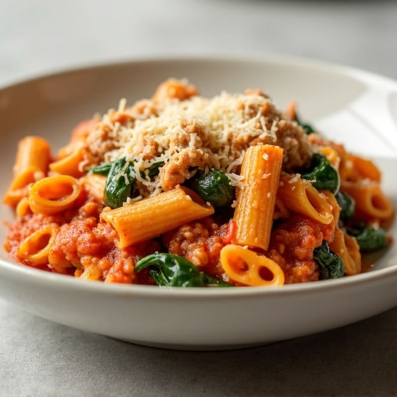 Hearty Whole Wheat Baked Ziti with Lean Ground Turkey