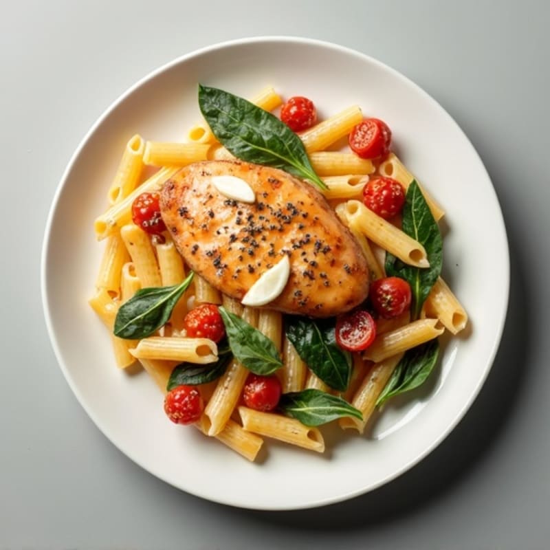 Creamy Sun-Dried Tomato Chicken Pasta Bake