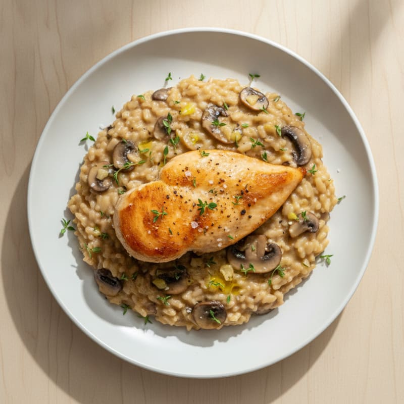 Creamy Mushroom Parmesan Risotto