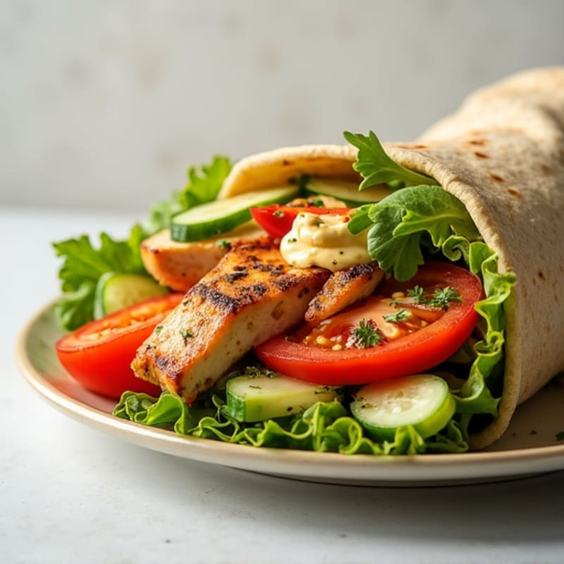 Herb-Grilled Chicken and Fresh Veggie Wrap