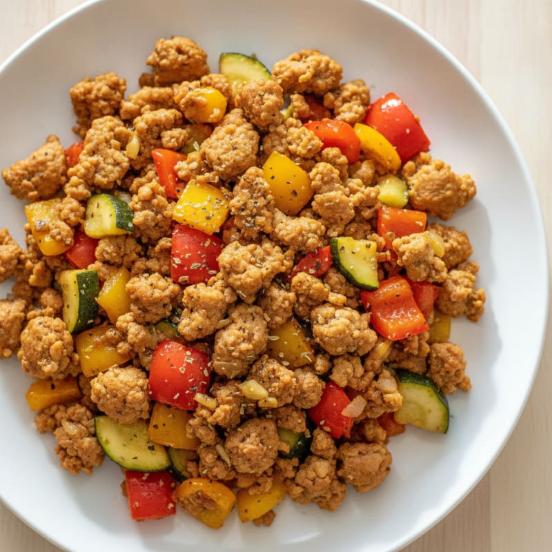 Savory Ground Turkey and Vegetable Medley