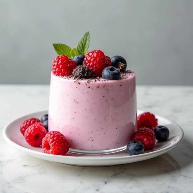 Greek Yogurt Protein Mousse with Mixed Berries