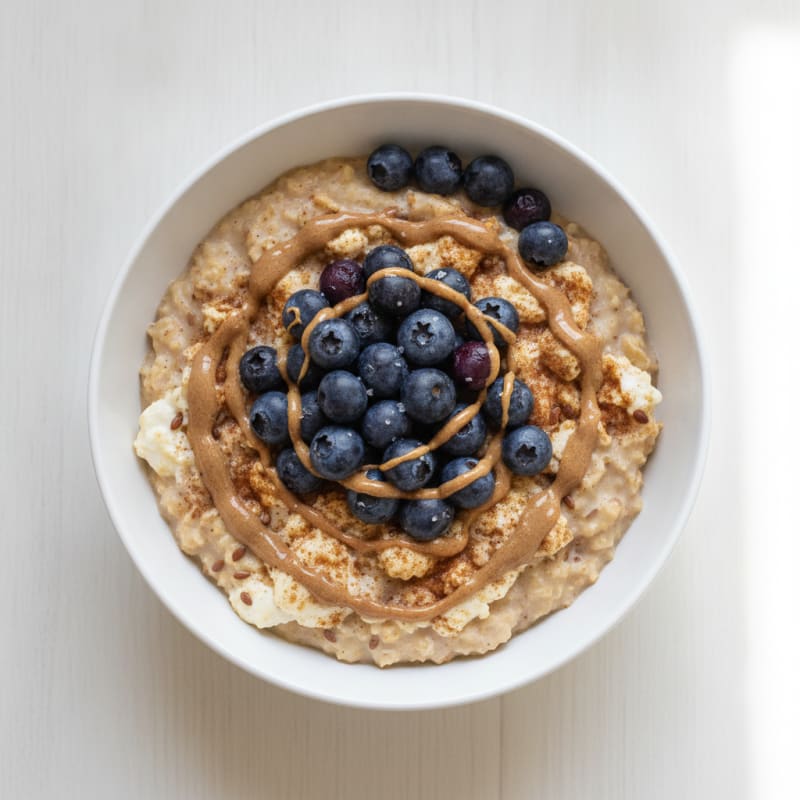 Blueberry Cinnamon Egg White Porridge