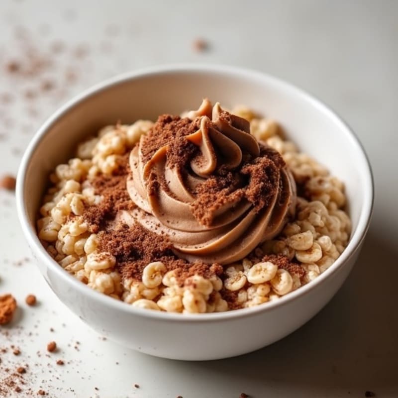 Creamy Chocolate Peanut Butter Swirl Protein Oatmeal
