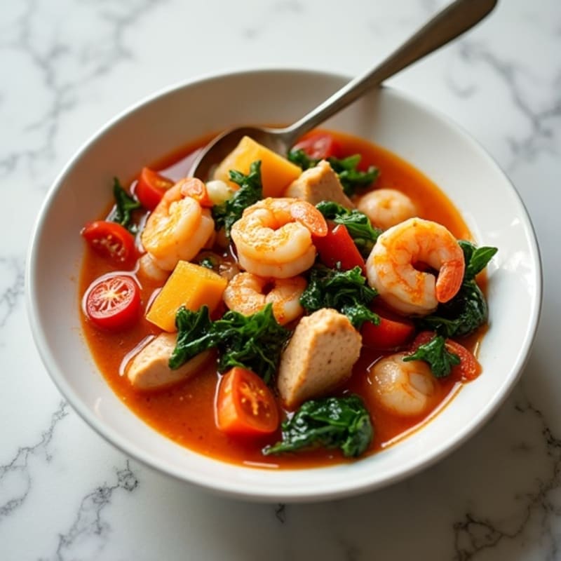 Spicy Chicken and Shrimp Vegetable Stew