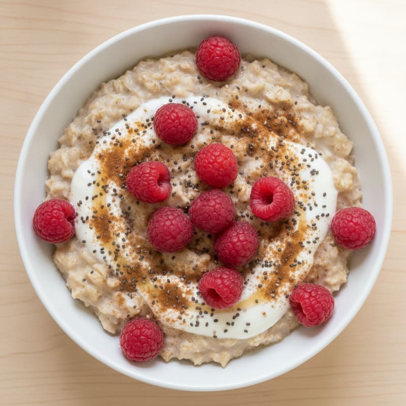 Berry Chia Oatmeal with Protein Boost