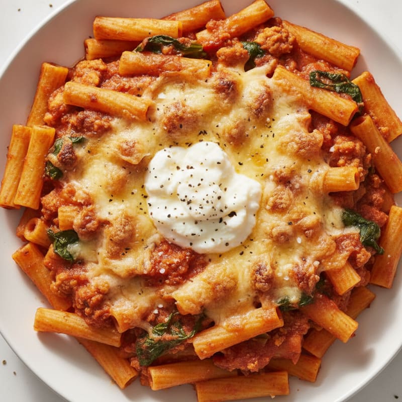 Classic Baked Ziti with Ricotta