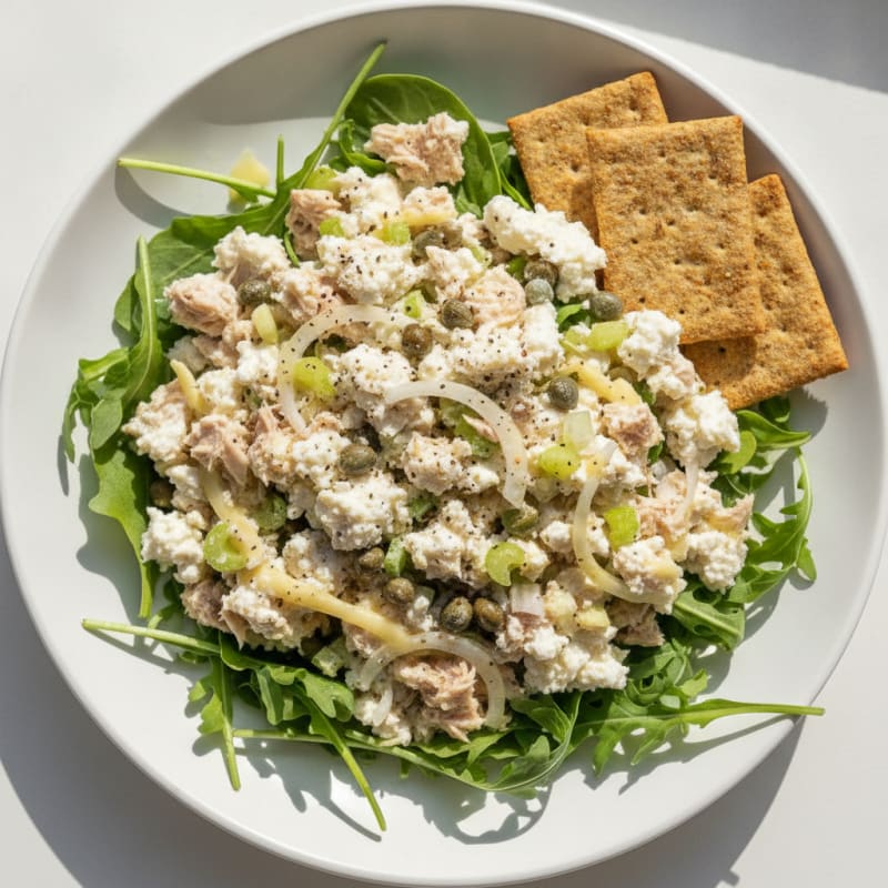 Tuna and Cottage Cheese Salad with Capers