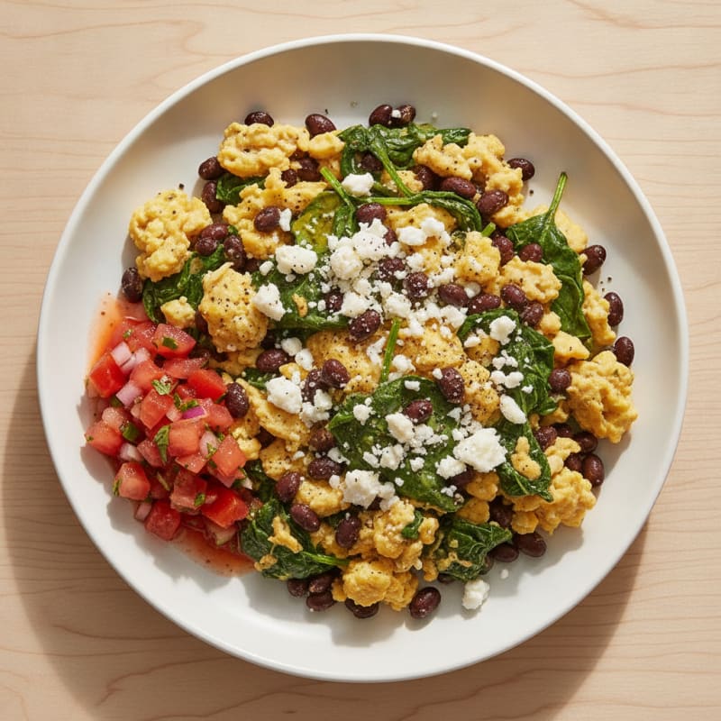Savory Egg and Black Bean Scramble