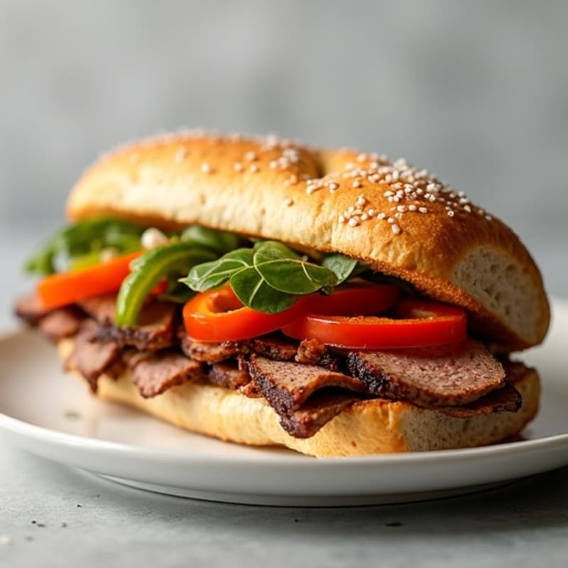 Lean Sirloin Philly with Bell Peppers and Onions