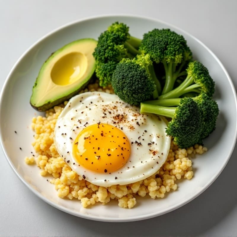 Egg White Scramble with Grilled Turkey and Sautéed Broccoli