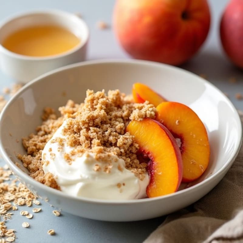 Fresh Peach Oatmeal Crumble