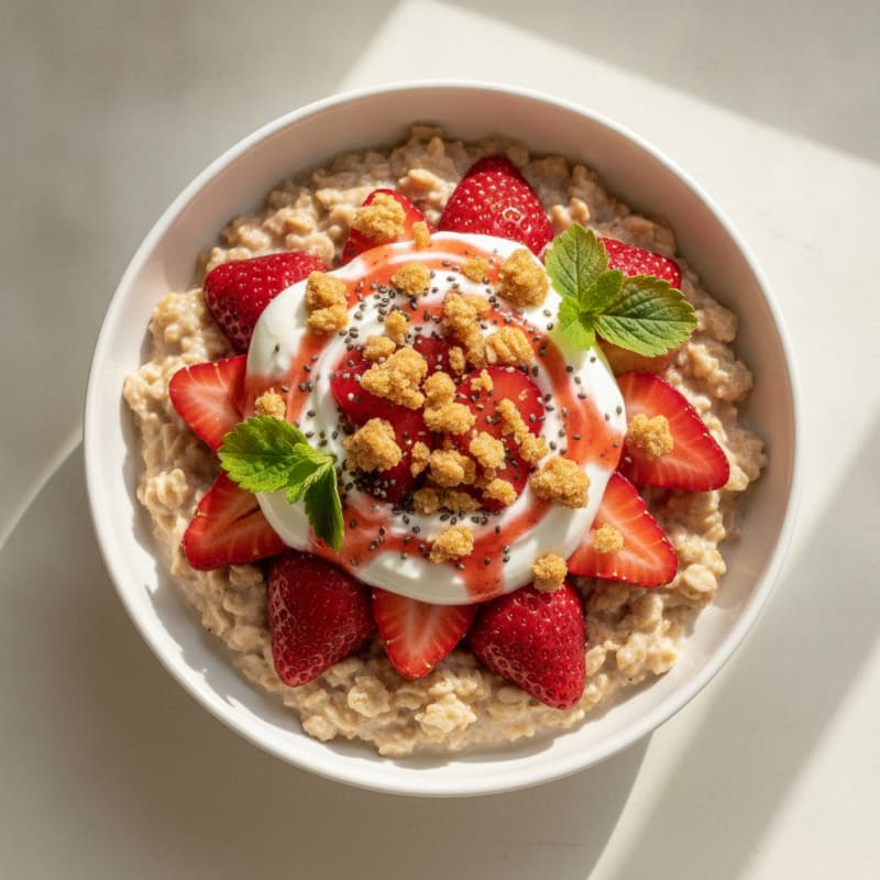 Strawberry Shortcake Overnight Oats