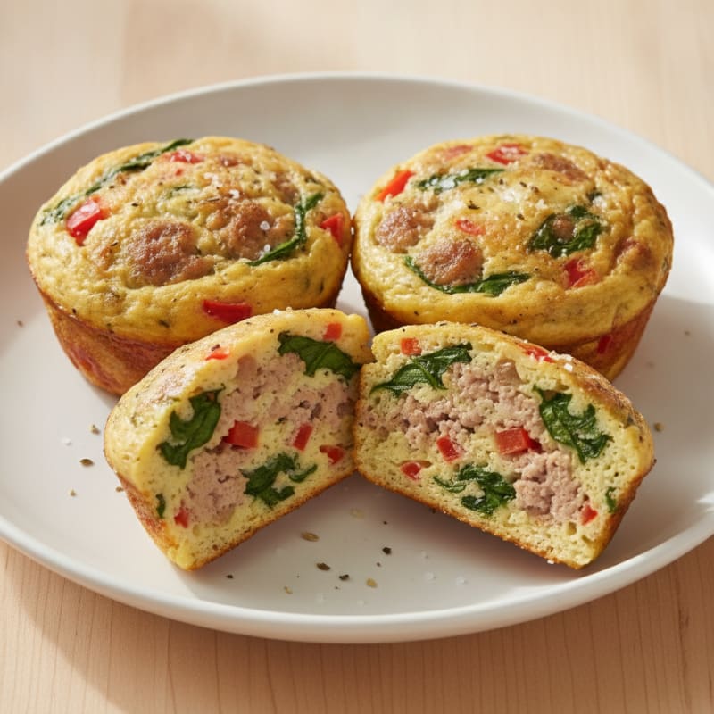 Baked Egg and Turkey Sausage Muffins