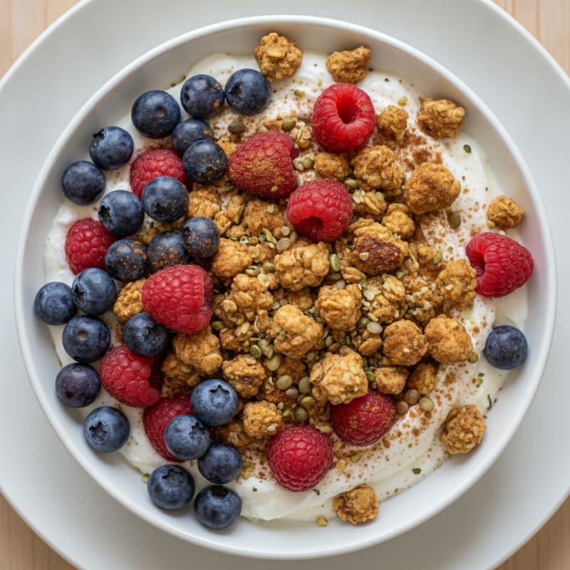 Greek Yogurt Berry Granola Bowl