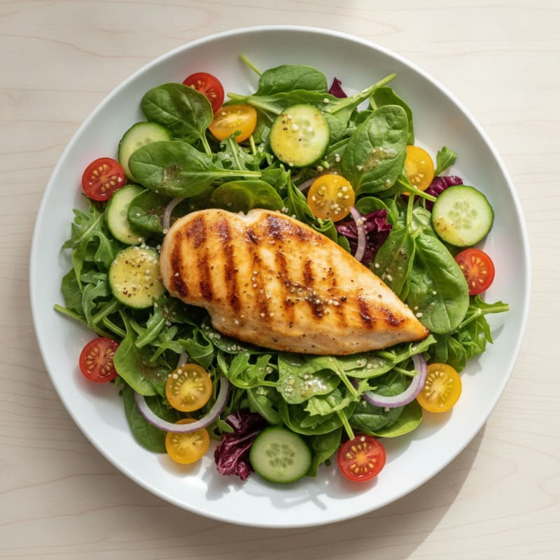 Vibrant Garden Green Salad with Lemon-Herb Vinaigrette