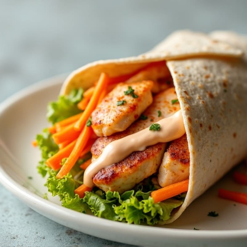 Healthy Buffalo Ranch Chicken Wrap