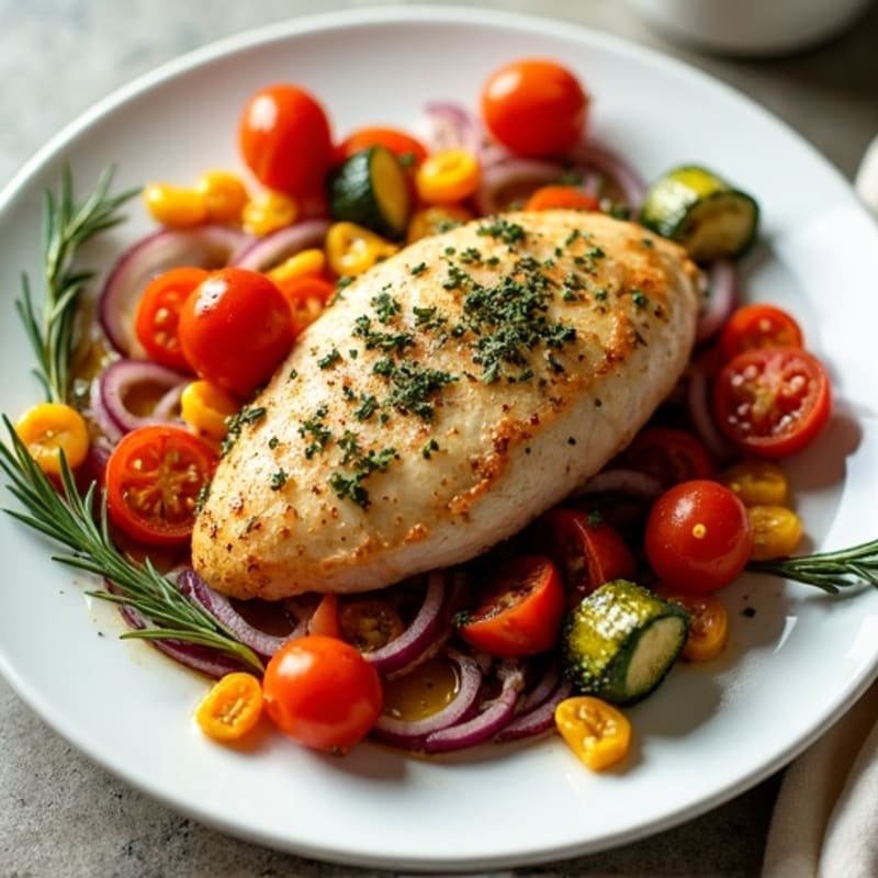 Herb-Crusted Sheet Pan Chicken with Roasted Vegetables