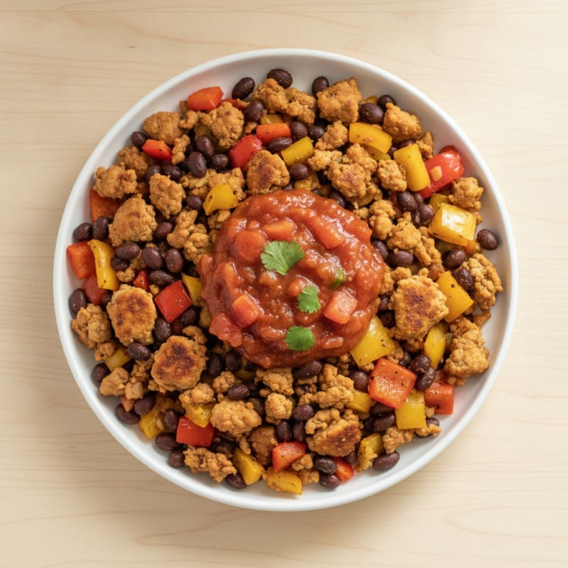 Lean Ground Turkey Skillet with Bell Peppers and Black Beans