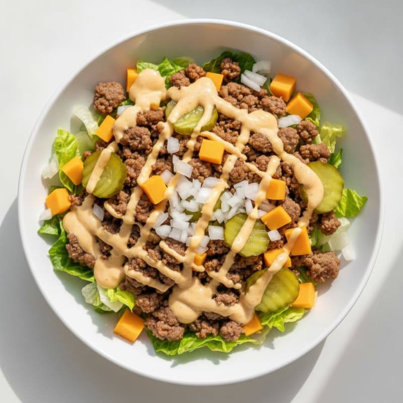 Protein-Packed Big Mac Bowl