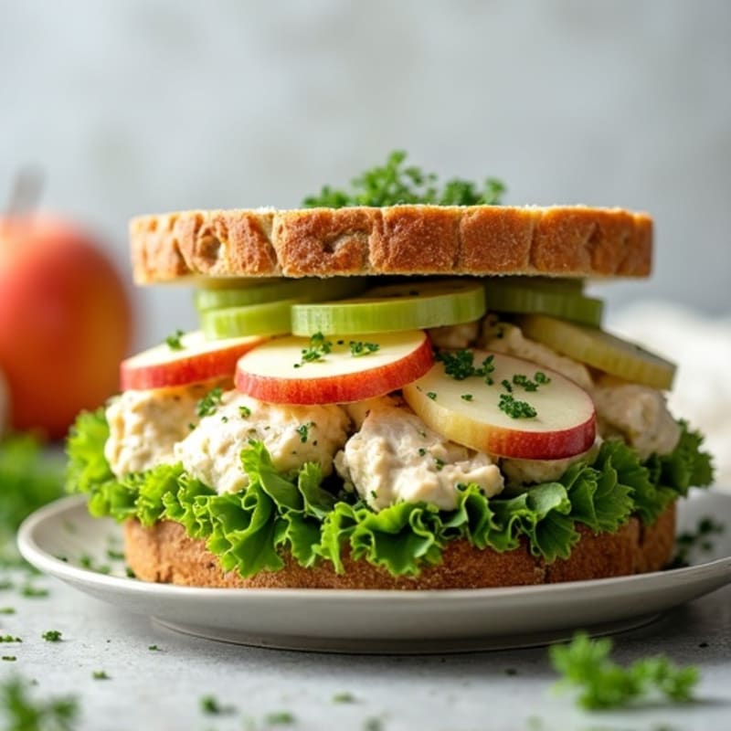 Healthy Fresh Herb Chicken Salad Sandwich