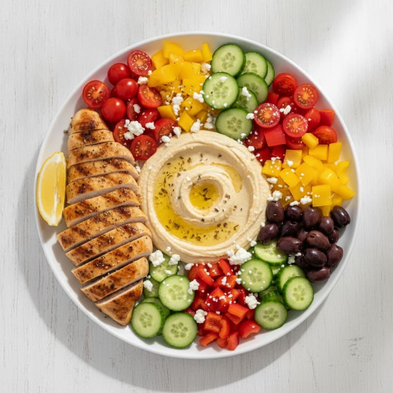 Mediterranean Hummus Vegetable Platter