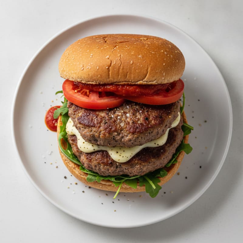 Mozzarella Stick Stuffed Burger