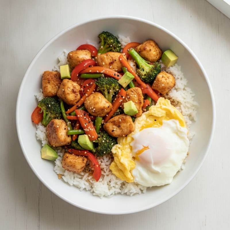 Soy-Glazed Chicken and Egg Rice Bowl