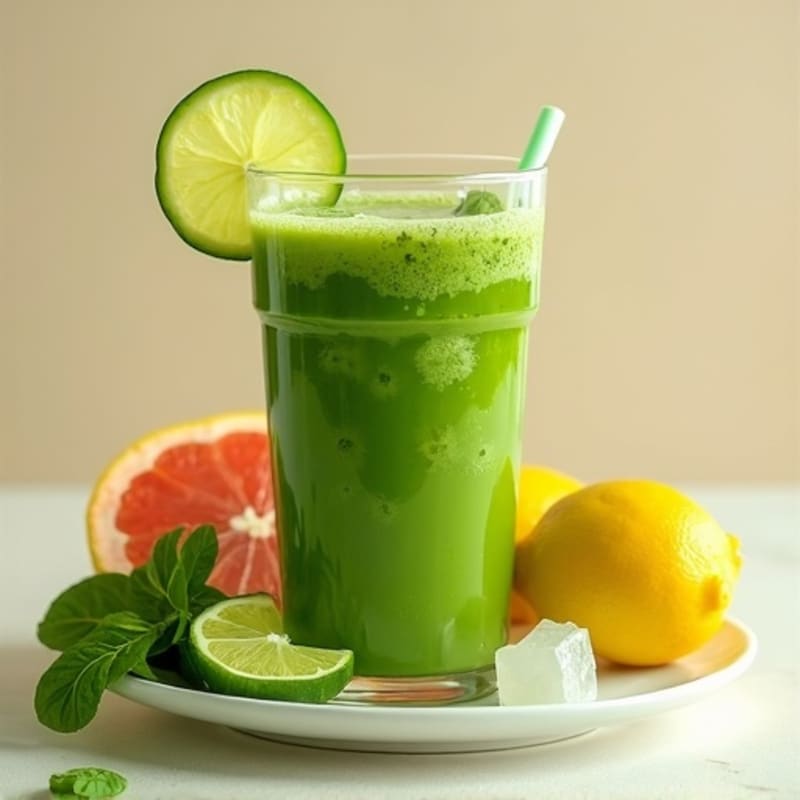 Fresh Green Citrus Ginger Juice
