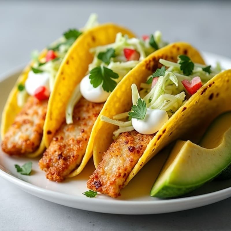 Crispy Baked Fish Tacos with Fresh Slaw