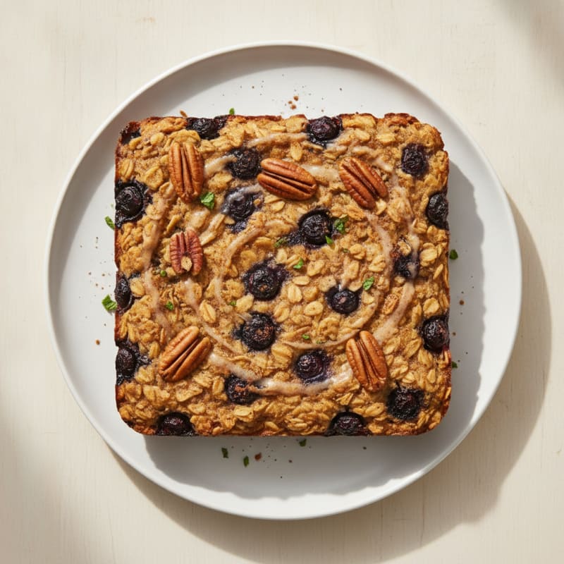 Blueberry Pecan Baked Oatmeal