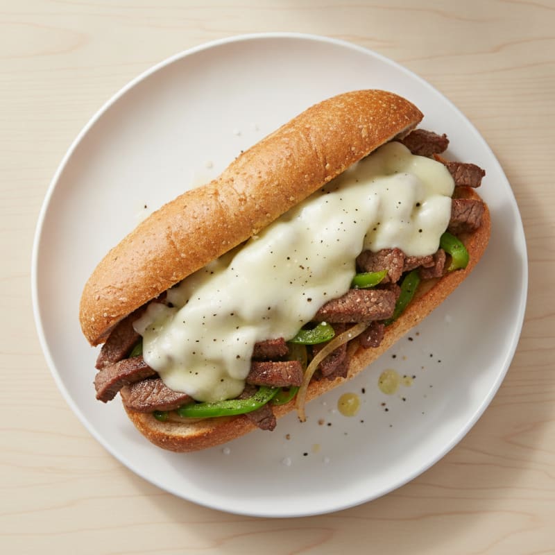 Classic Philly Cheesesteak Sandwich