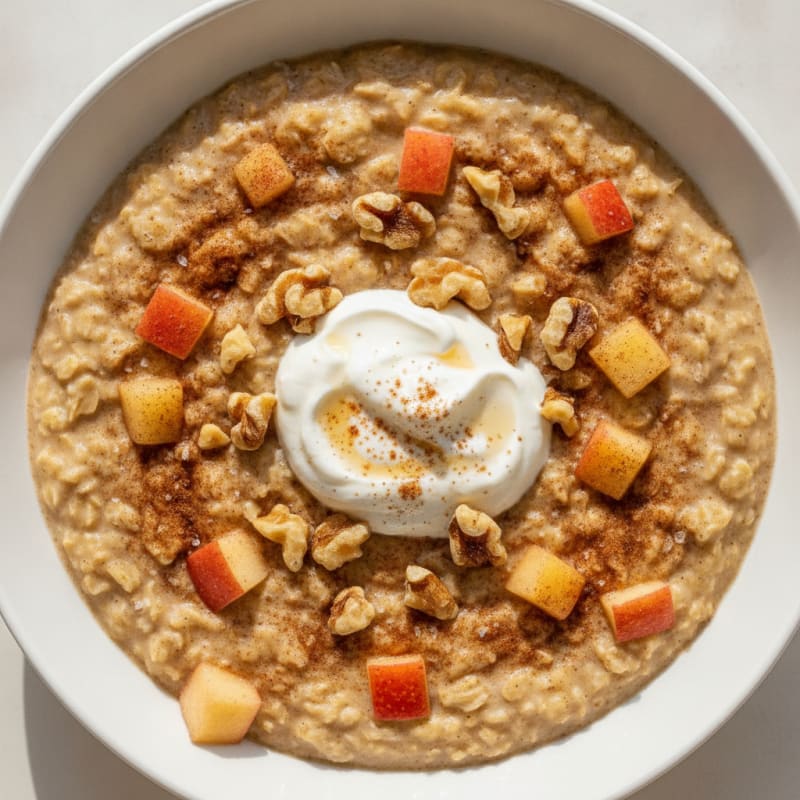 Warm Apple Cinnamon Oatmeal