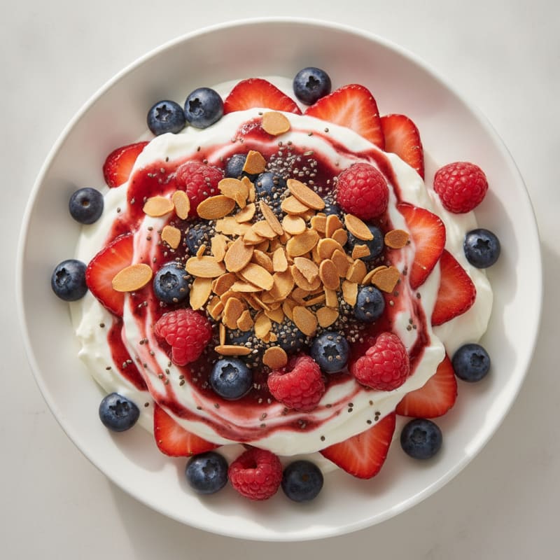 Creamy Greek Yogurt Protein Parfait with Mixed Berries