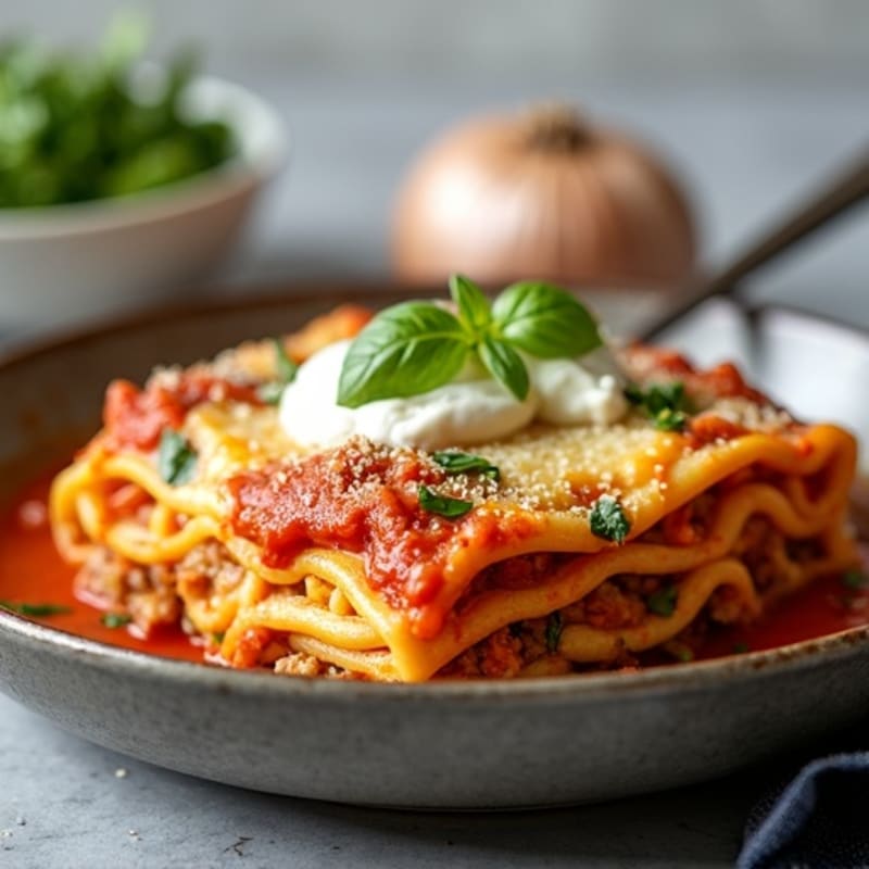 Creamy Lean Ground Turkey Lasagna Skillet with Zucchini
