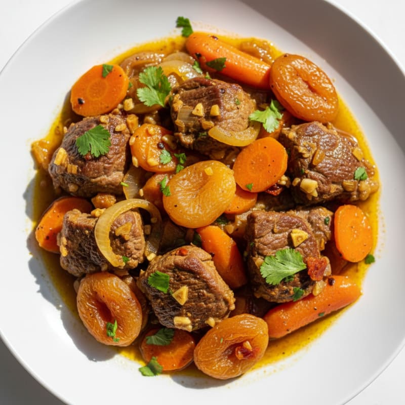 Tender Spiced Lamb Tagine with Apricots