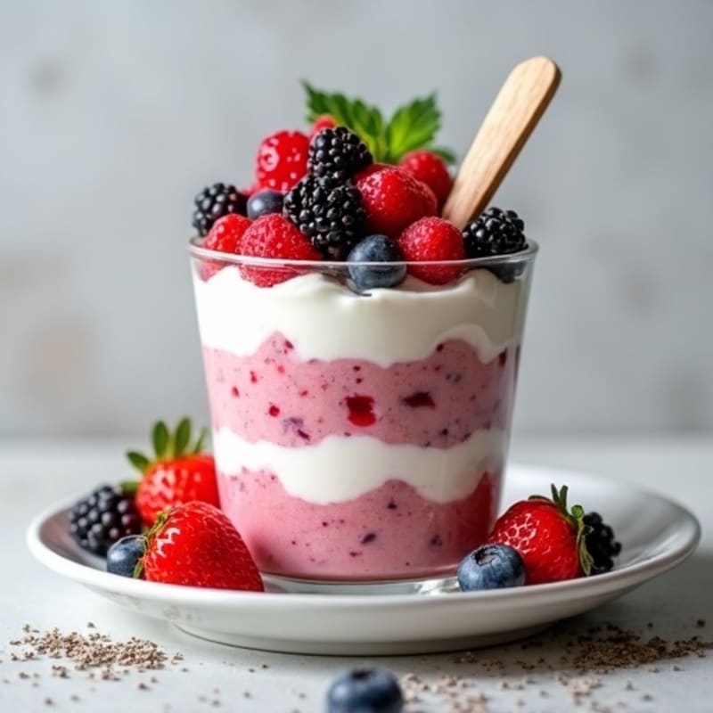 Creamy Greek Yogurt Protein Parfait with Mixed Berries