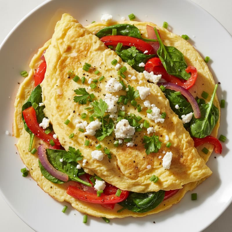 Garden Vegetable Omelette with Herbs