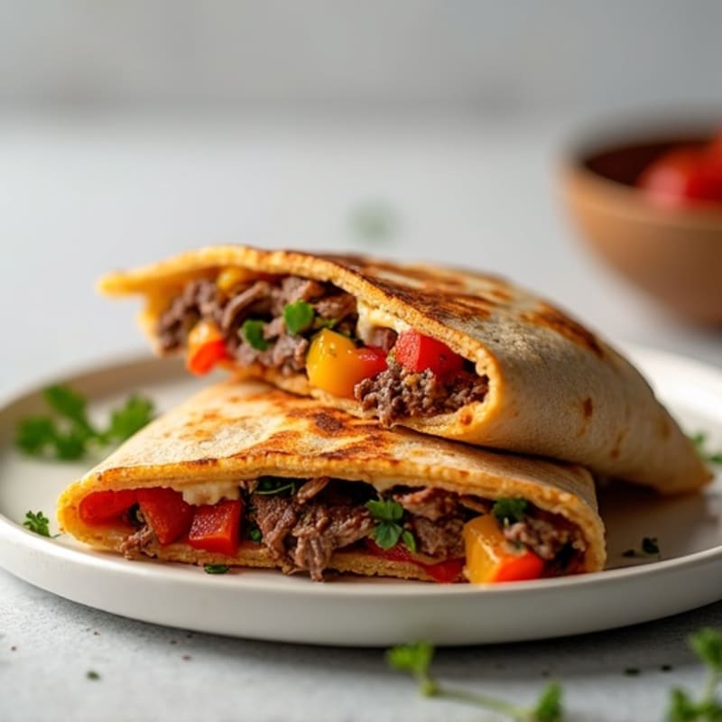 Grilled Steak and Bell Pepper Quesadillas